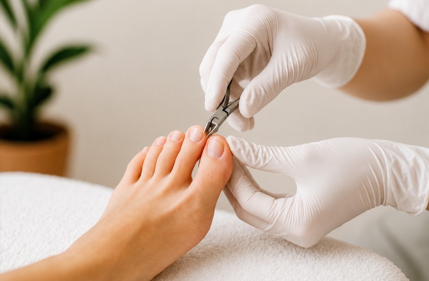 Corte profesional de uñas con alicate en MaPaPa